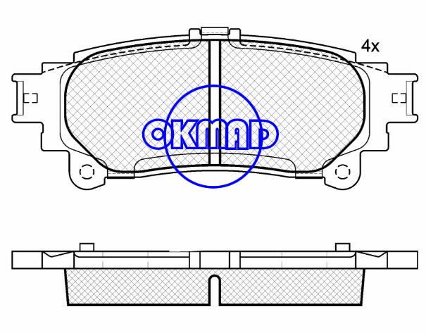 LEXUS RX350 RX450h TOYOTA Highlander Sienna conjunto de pastilhas de freio FMSI: 8500-D1391 / 9084-D1391 OEM: 04466-0E010 / 04466-30290 / 04466-47070 / 04466-48130 WVA: 24918, F1391