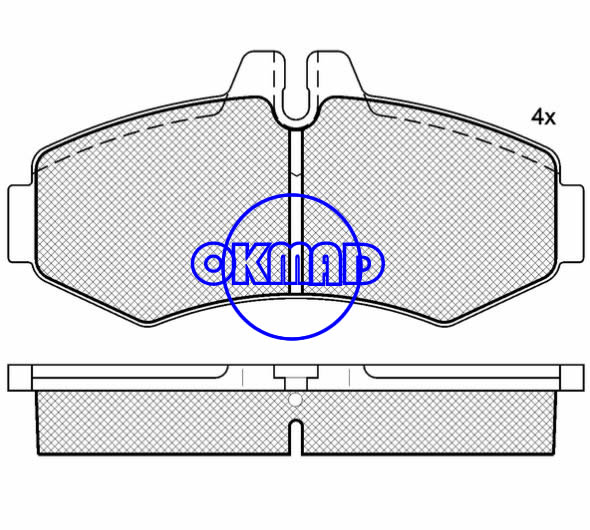 MERCEDES BENZ V-CLASS VITO Pastilha de freio de barramento de caixa FMSI:8371-D1253 OEM:000 421 41 10 WVA:23022,F1253