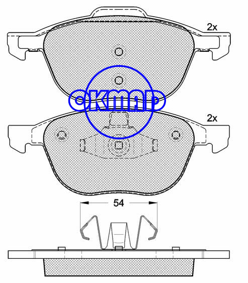 FORD FOCUS C-MAX TRANSIT MAZDA 3 5 VOLVO C30 C70 S40 V50 pastilha de freio FMSI:7947-D1230/7947-D1044 OEM:3068 3554 WVA:23723/23724/24139,F1230