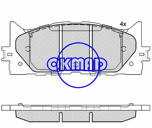 TOYOTA AURION CAMRY Almofada de freio Avalon LEXUS ES300h ES350 FMSI: 8331-D1222 / 8331-D1293 OEM: 04465-06080 WVA: 24350, F1222