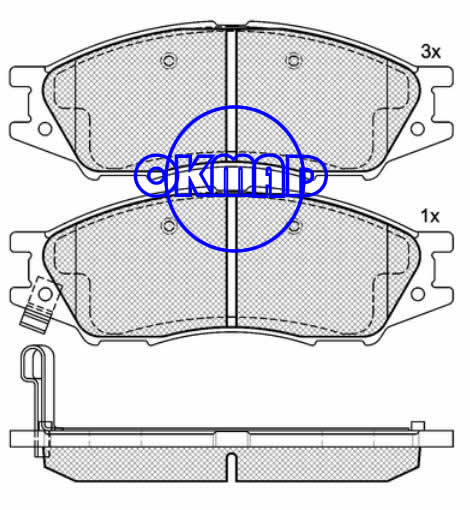 NISSAN Sunny B15 ALMERA II Hatchback (DONGFENG) SUNNY RENAULT Scala 브레이크 패드 FMSI:8311-D1193 OEM:41060-6N091 TRW:GDB7043 WVA:24647/24648/24649,F1193