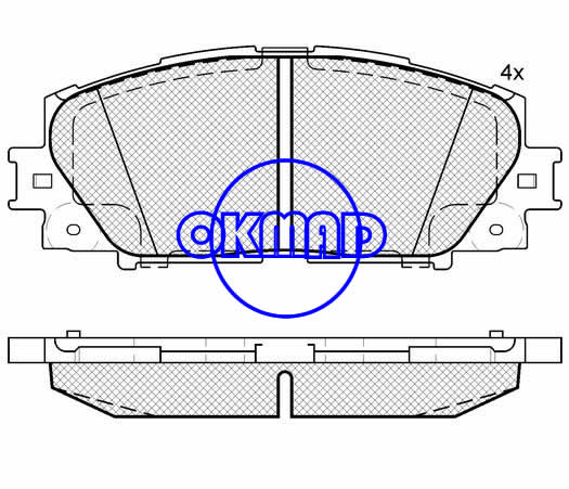 TOYOTA Prius YARIS/VITZ (FAW) VIOS ALLION II BELTA Saloon GREAT WALL TENGYI pastilha de freio FMSI:8301-D1184 OEM:04465-52180 WVA:24347,F1184