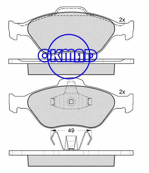 FORD TRUCK EcoSport FIESTA Box FUSION PUMA STREET KA MAZDA 2 pastilha de freio FMSI: 8289-D1175 OEM: M2N15-2K021-BA FDB1394 TRW: GDB1419 WVA: 23202/23203/23604, F1175