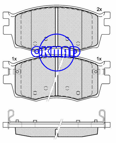KIA RIO II Saloon Rio5 sem ABS HYUNDAI ACCENT AVEGA i20 pastilha de freio FMSI:8266-D1156 OEM:58101-1GA00 FDB1955 TRW:GDB3420 WVA24317/24318/24319/25019/25020/25023,F1156