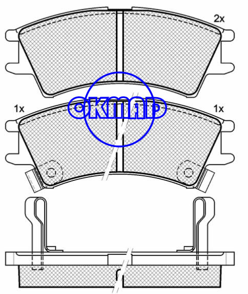 Pastilha de freio HYUNDAI ATOS PRIME (MX) FMSI: 8256-D1148 OEM: 58101-02A00 FDB1326 TRW: GDB3165 WVA23238 / 23239/23240, F1148