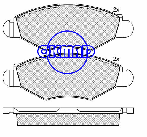 PEUGEOT 206 3/5 portes Berline SW 306 CITROEN (DF-PSA) C2 Plaquette de frein FMSI:8254-D1143 OEM:4252.12 FDB1378 TRW:GDB1500 WVA:23597/23598,F1143