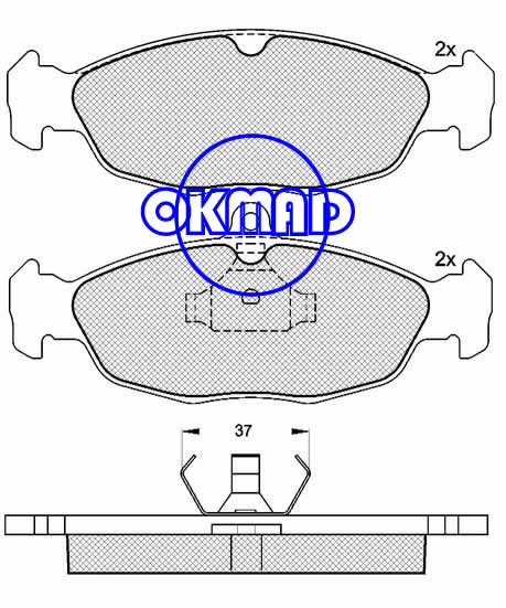 CHEVROLET CORSA LANOS TIGRA DAEWOO LANOS NEXIA OPEL ASTRA COMBO CORSA KADETT TIGRA VECTRA VAUXHALL ASTRA CARLTON COMBO CORSA NOVA TIGRA Pastilha de freio FMSI:8250-D1139 OEM:1605 810 FDB732/FDB4749 TRW:GDB1040 WVA:20547/21311/21353,F1139