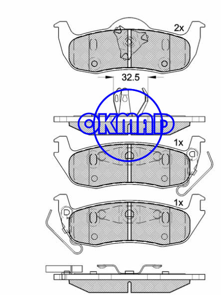 JEEP Commander Grand Cherokee II III Brake pad FMSI:7945-D1087 OEM:05080871AA WVA:24111/24258,F1087