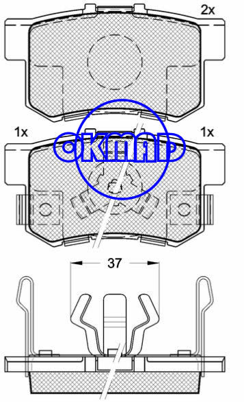 HONDA Accord Crosstour (DONGFENG) CR-V JADE MPV SPIRIOR ACURA RDX FWD Pastilha de freio FMSI:7418-D1086 OEM:43022-S9A-010 WVA:24231/24434,F1086