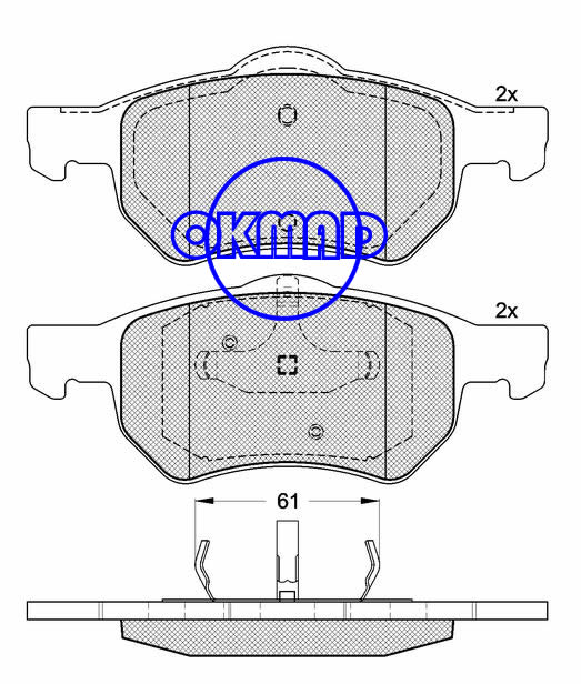 CHRYSLER GRAND VOYAGER DODGE CARAVAN (RG_) DONGNAN (SOUEAST) GRAND VOYAGER MPV Pastilha de freio FMSI:7966-D1059 OEM:05072215AA