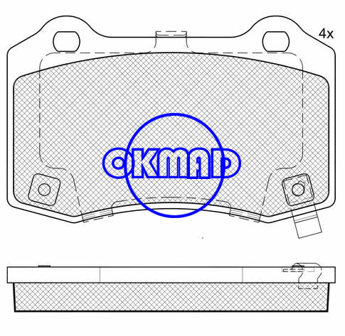 캐딜락 CTS 쉐보레 카마로 닷지 챌린저 SRT8 매그넘 SRT8 JEEP 그랜드 체로키 브레이크 패드 FMSI: 7958-D1053 OEM: 5174327AC