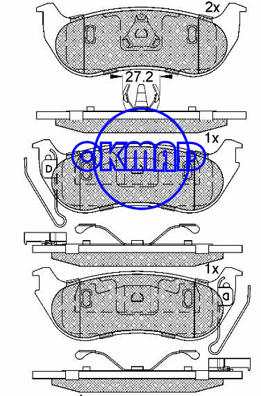 JEEP CHEROKEE WRANGLER II Unlimited Liberty Brake pad FMSI:7863-D981 OEM:5083882AC WVA:24335, F981