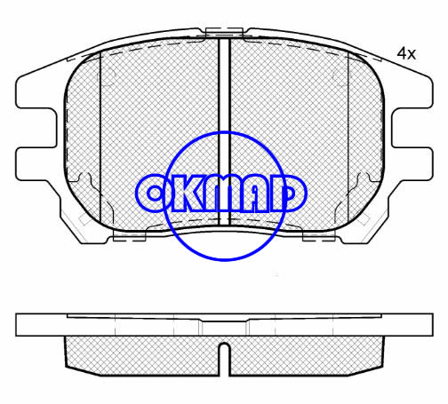 LEXUS RX (MCU15) RX300 Brake pad FMSI:7833-D930 OEM:04465-48040 WVA23929, F930