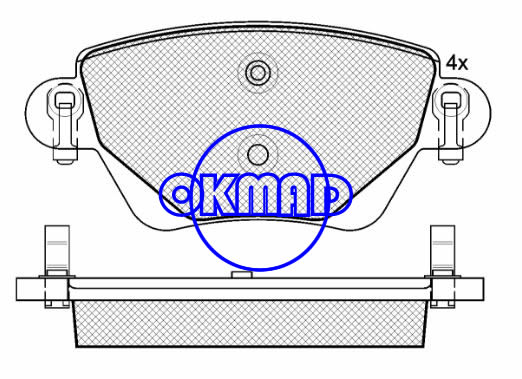 FORD MONDEO III Estate Saloon JAGUAR X-TYPE Estate RENAULT KANGOO Express Brake pad FMSI:7790-D911 OEM:1227108 FDB1416 TRW:GDB1435 GDB1509 WVA23557, F911