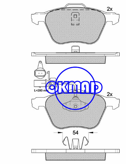 FORD GALAXY ASSENTO ALHAMBRA VW SHARAN TRANSPORTER IV Box Bus Plataforma / Chassi EuroVan Pastilha de freio FMSI: 7757-D880 OEM: 7M3698151A FDB1497 TRW: GDB1460 WVA: 23269 23270, F880