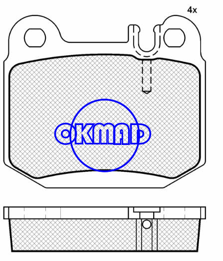 MERCEDES-BENZ ML430 ML500 ML55 M-CLASS (W163) Pastilha de freio FMSI:7749-D874 OEM: 1634200720 FDB1512 TRW:GDB1457 WVA:23157, F874