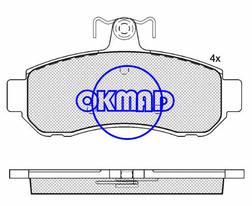 MITSUBISHI DIAMANTE MAGNA VERADA Brake pad FMSI:7731-D854 OEM:MR908192 MDB2244 TRW:GDB7650 WVA:22063, F854