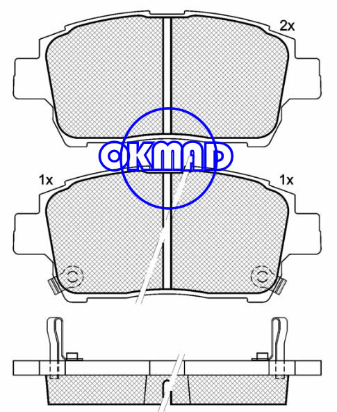 TOYOTA CELICA MR 2 PRIUS YARIS VERSO Brake pad FMSI:7722-D846 7695-D822 OEM:04465-17100 FDB1392 TRW:GDB3242 WVA:23510 23511 23512, F846