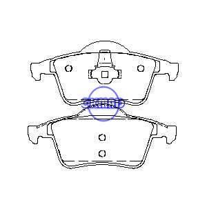 VOLVO S60 S80 V70 XC70 Pastilha de freio FMSI: 7665-D795 OEM: 272399 FDB1383 TRW: GDB1389 WVA: 23075 23076 23077, F795