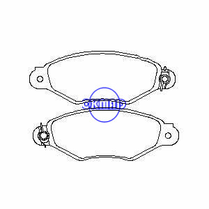 Caixa NISSAN KUBISTAR RENAULT KANGOO Pastilha de freio expresso OEM: 7701205996 FDB1135 GDB1402 WVA: 21978 21797 21980 21981, FF1135