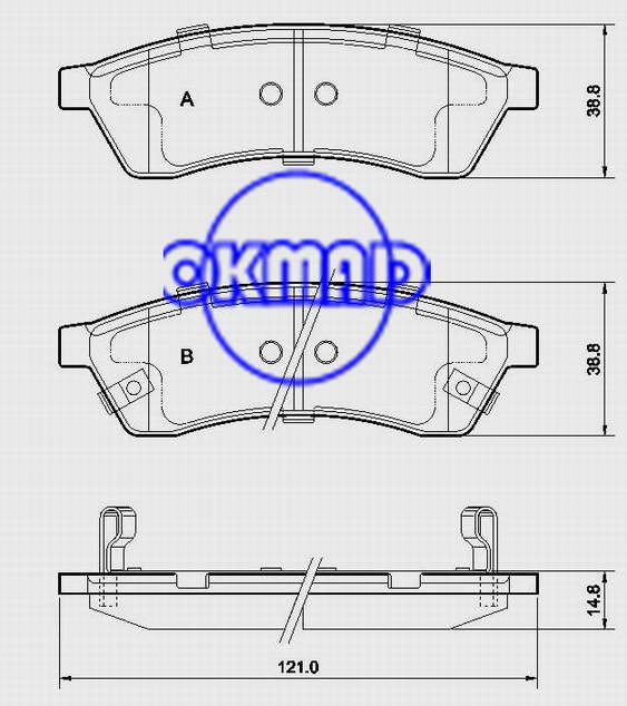 CHEVROLET EPICA (KL1_),DAEWOO TOSCA Plaquette de frein FMSI:D1030-7935 OEM:96475028 24744 GDB4172, F1030