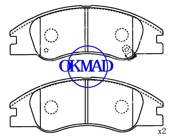 Plaquette de frein KIA CERATO Berline Hatchback FMSI:D1074-7979 OEM:58101-2FA10 WVA:24218,F1074