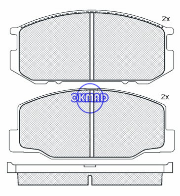 TOYOTA CELICA (TA60, RA40, RA6_) TOYOTA CELICA Coupe (RA6) TOYOTA CELICA SUPRA pastilha de freio FMSI:D1162-8273 OEM:04465-27040 WVA:21250,F1162