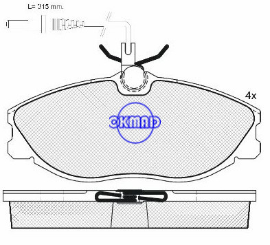 CITROEN XSARA Coupé ZX (N2) Berline PEUGEOT 306/406/607 plaquette de frein FMSI:D1221-8342 OEM:4251.43 WVA:21674,F1221