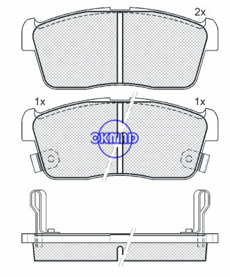 DAIHATSU COPEN SIRION YRV SUZUKI ALTO IV CARRY Box IGNIS pastilha de freio FMSI: D1225-8344 OEM: 04491-97217 WVA: 23507, F1225