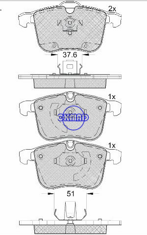 OPEL SIGNUM OPEL VECTRA C / GTS / Estate SAAB 9-3 pastilha de freio FMSI: D1257-8376 OEM: 1605 079 WVA20224 / 23404, F1257