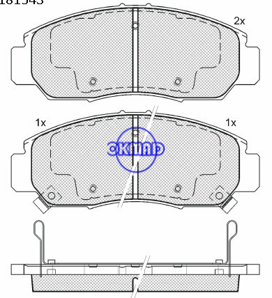 HONDA ACCORD HONDA STREAM CIVIC Saloon ODYSSEY pastilha de freio FMSI: D1276-8392 OEM: 45022-S7A-N00 WVA23729 / 24053, F1276
