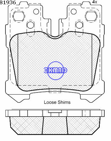 Pastilha de freio LEXUS LS (UVF4_, UVF_, USF4_, USF_) FMSI:D1283-8399 OEM:04466-0W010 WVA24244,F1283
