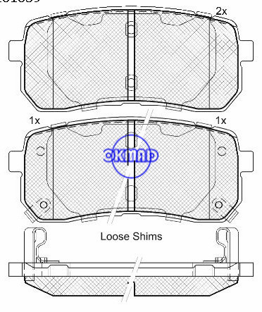Pastilha de freio Kia Carnival III (VQ) Hyundai H-1 Hyundai ix55 FMSI: D1302-8418 OEM: 58302-3JA00 WVA24599/24600, F1302