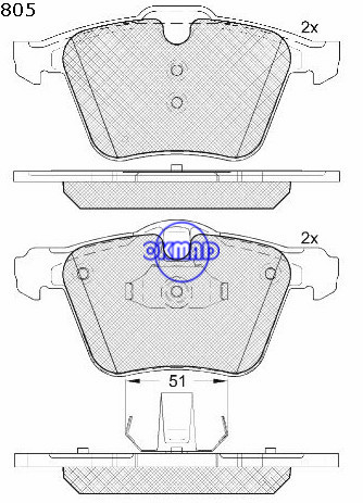 Ford Galaxy/S-max Ford Mondeo Buick Volvo S60 II/S80 II/V60/V70 pastilha de freio FMSI:D1305-8357 OEM:1 405 511 WVA24142,F1305
