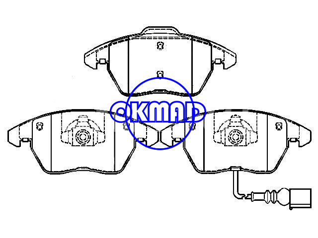 Audi A1/A3/TT/ Seat Altea/Ibiza/Leon/Toledo VW (FAW) Caddy/CC/Golf/Jetta/Magotan/Sagitar VW pastilha de freio FMSI:D1319-8212 OEM:1K0 698 151 FMSI:D1107 FDB1641 WVA23587/ 8/9/24078,F1319