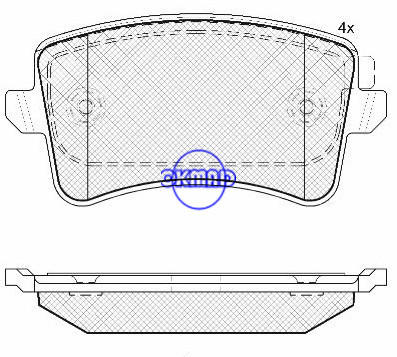 AUDI A4 AUDI A5 AUDI Q5 plaquette de frein FMSI:D1386-8494,OEM:8K0 698 451,WVA24606,F1386