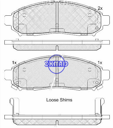 NISSAN Leaf NV200 Pastilha de freio FMSI:8757-D1548 OEM:D1M60-CY70B GDB3520 WVA:24227, F1548