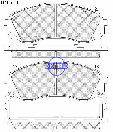 HYUNDAI H-1 H300 SATELLITE KIA CARNIVAL Pastilha de freio FMSI: 8775-D1566 OEM: 58101-4DE00 FDB4113 GDB3448 WVA: 24598 23609, F1566
