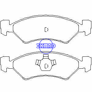 CHRYSLER LeBaron DODGE Arie Shadow PLYMOUTH Reliant Sundance Pastilha de freio FMSI: 7097-D222 7097A-D222 7097A-D170 OEM: 4219999 TRW: GDB4081, F222