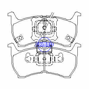 MAZDA 626 II Hayon Plaquette de frein FMSI:7169-D264 OEM:FAY8-26-48Z FDB304 TRW:GDB354 WVA:21041 21168 21666, F264