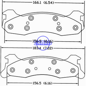 Plaquette de frein LINCOLN Mark VII FMSI:7124A-D343, F343