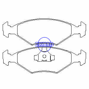 VW Gol II III Ponteiro PARATI SAVEIRO I Pastilha de freio FMSI: 8288-D350 OEM: 305698151-5 TRW: GDB1776 WVA: 21193 21962, F350A