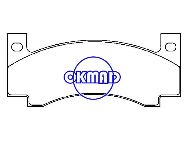 CHRYSLER Imperial Newport New Yorker DODGE Challenger Charger Coronet Monaco CAMION PLYMOUTH Barracuda Fury Plaquette de frein FMSI : 781-D39 OEM : 3744449, F39