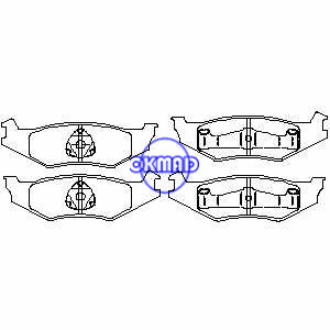 FCHRYSLER DAYTONA LeBaron NEW YORKER Cirrus Concorde Imperial Intrepid DODGE Dynasty Spirit PLYMOUTH Acclaim Sundance Pastilha de freio FMSI: 7438A-D559 7303-D415 7303-D512 OEM: 4383883, F512