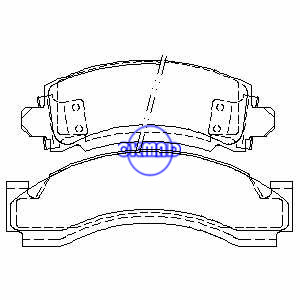 CHEVROLET CAMION C3500 P30 GMC CAMION C3500 P3500 Plaquette de frein FMSI : 7081-D543 7081A-D149 OEM : 12544298 FDB1158, F543