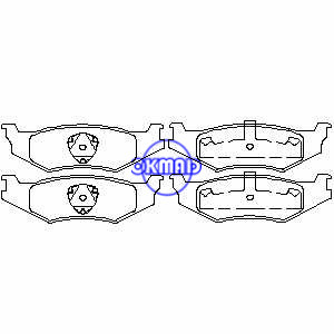 CHRYSLER DAYTONA LeBaron NOVA YORKER Cirrus Concorde Imperial Intrepid DODGE Dynasty Spirit PLYMOUTH Acclaim Sundance Pastilha de freio FMSI: 7438A-D559 7303-D415 7303-D512 OEM: 4383883, F559