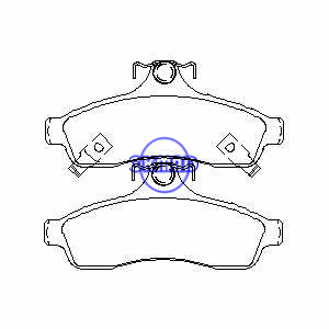 Plaquette de frein CHEVROLET Caprice Police Impala FMSI:7505-D628 OEM:18021521, F628