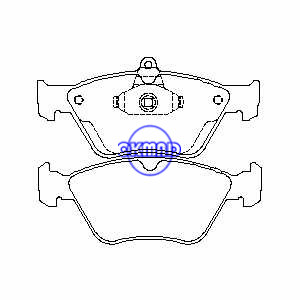 Plaquette de frein OPEL VAUXHALL CALIBRA OMEGA VECTRA SAAB 900 FMSI : 7522-D644 OEM : 4483723 FDB901 TRW : GDB1166 WVA : 21411 21412 21413, F644