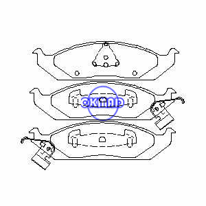 Plaquette de frein CHRYSLER Cirrus Sebring DODGE Stratus PLYMOUTH Breeze FMSI:7530A-D650 OEM:4728240 FDB1254 TRW:GDB4016 WVA:23318 23319 23320, F650