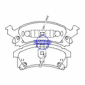 CHEVROLET Beretta Corsica BUICK Skylark Plaquette de frein FMSI : 7554-D673 OEM : 12510050 TRW : GDB4097, F673